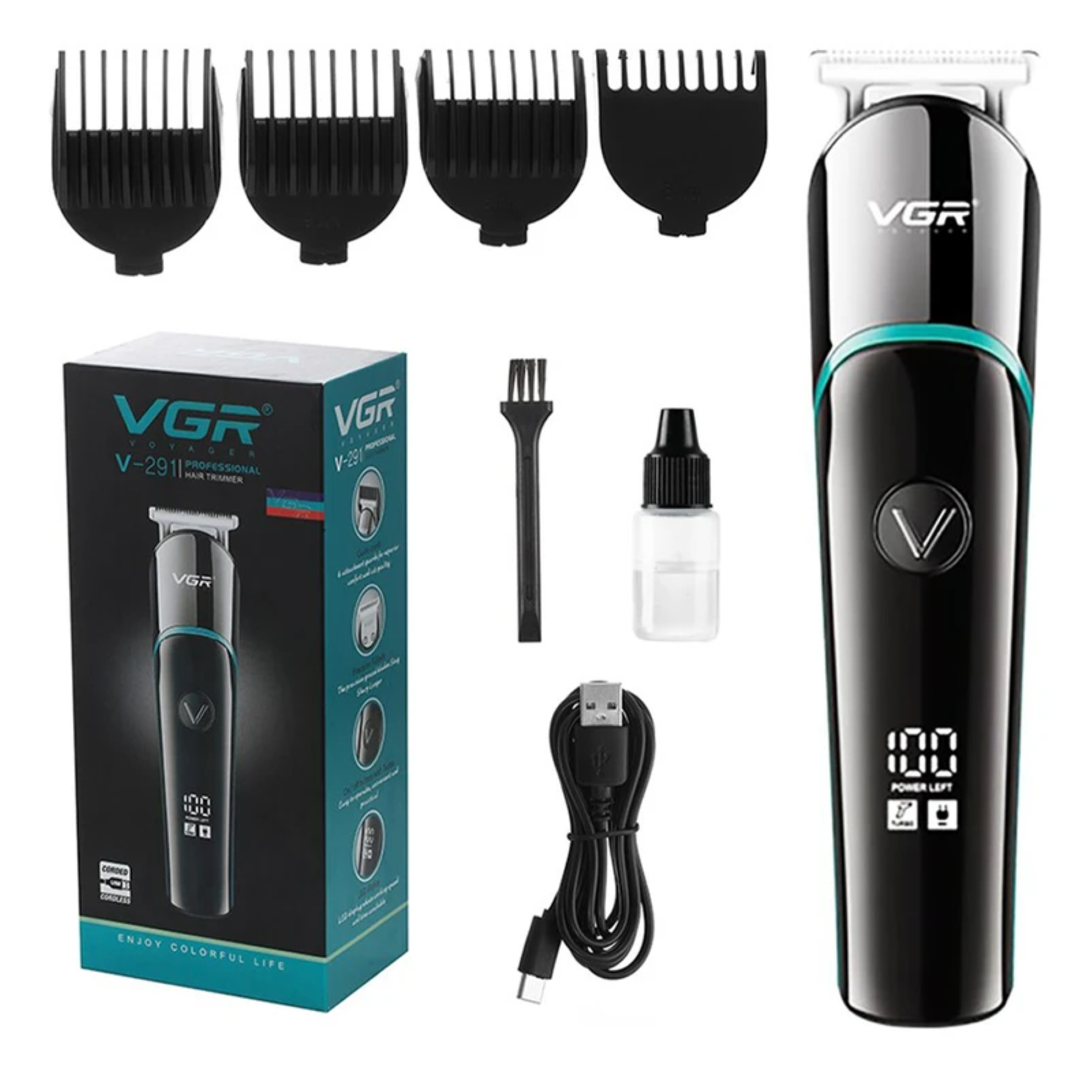 ماشین اصلاح موی سر و صورت وی جی آر مدل V-291 - تیغه استیل